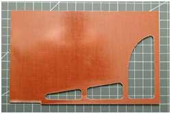 der aus Pertinax gefräste neue Steven