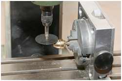 in die Nabenspitze wurde ein Sechskant gefräst