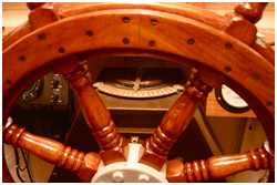 Steuerrad des Dampfschlepper Albert 2