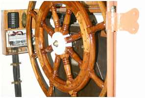 Steuerrad des Dampfschlepper Albert 2