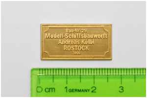 Werftschild des Dampfschlepper Albert 2