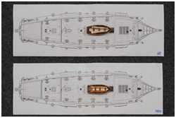 Größenvergleich beider Beiboote