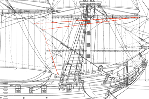 Hoeckel-Plan (Bild: Risse von Schiffen des 16./17. Jahrhunderts, Hinstorff Verlag)