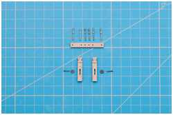 Einzelteile der Nagelbank am Großmast