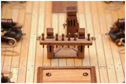 fertige Nagelbank am Großmast