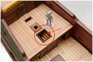 richtige Position der Treppe