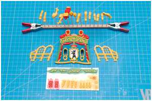 lackierte Dekorelemente