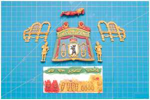 lackierte Dekorelemente