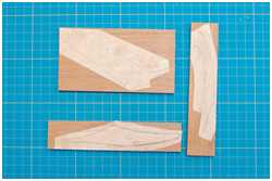 Plankopie der Teile des Kiels auf Pergamentpapier übertragen