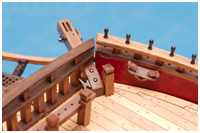 Poller für die Rüstleinen der Anker