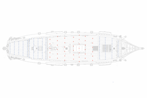 Plan für das Deckslayout - Hoeckel-Plans aus dem Buch Risse von Schiffen des 16./17. Jahrhunderts, Hinstorff Verlag