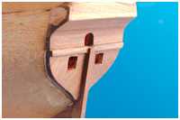 das Heck ist beplankt