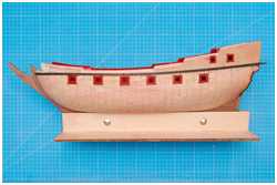 die Oberkante der Bordwand musste aufgef&uuml;ttert werden