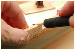 Anpassen des Öffnungen im Schanzkleid