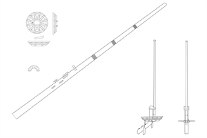 Zeichnung für den Bugspriet