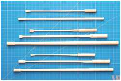 die Rohlinge der Untermasten und Stengen