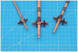 Salinge an den Untermasten