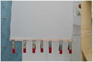 Stoff mit Tapetenleim stärken