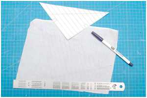 Segelschablonen und Aufzeichnen der Bahnen