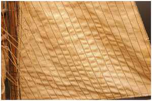 Falten bei ungestärktem Segelstoff