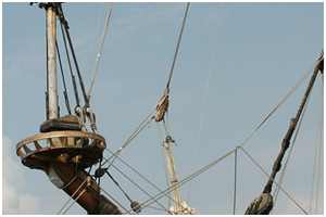 ein Violinblock bei der Fregatte Shtandart