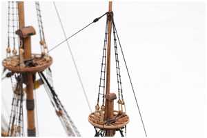 Webeleinen an der Besanmarsstenge