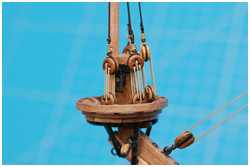 Wanten am Sprietmast