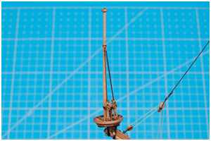 Leitblöcke am Sprietmast