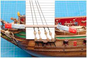 laminierte Schablone zum Binden der Webeleinen