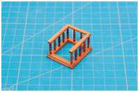 das fertige Geländer des Niedergangs