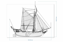 Bauplan der Staatenjacht Fredericus (Bild: Igor Capinos)