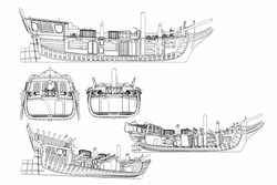 Bauplan der Staatenjacht Fredericus (Bild: Igor Capinos)