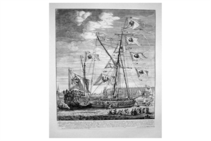 Ankunft der Lustjacht Friedrich am 8. März 1708 in Berlin (Bild: Wikipedia)