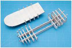 Mallengerüst testweise zusammengesteckt