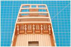 fertige Fenster am Pavillonschott