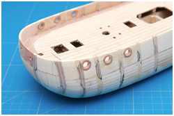 eingeklebte Stückpforten