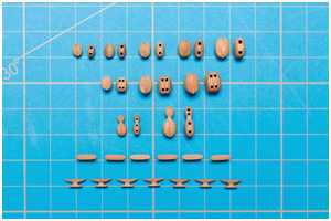 Modellblöcke aus Birnbaum