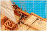 Bunschen an den Klampen achtern am Setzbord