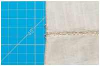 Kopflegel vom Bonnet am Fußlegel des Segel angebändselt