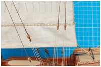 Vergleich der Talje vom Backstag mit den Geeren