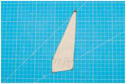 Reffbändsel an den Segeln der Statenjacht Fredericus