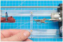 bekleideter Bereich des Schothorns mit eingebundenem Block