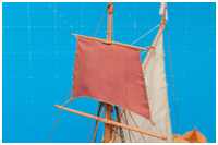 das vorgeheißte Toppsegel