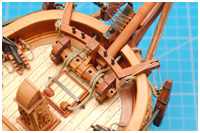 Sprietfuß in der Aufnahme am Pallpfosten