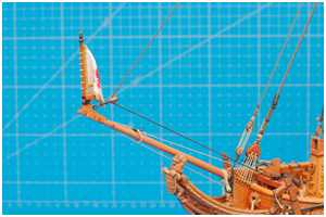 das fertige Bugspriet