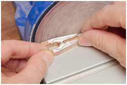 Schleifen des Gaffelschuhs