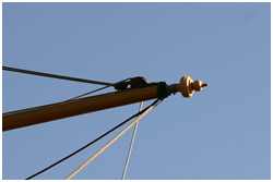 Verzierung an der Rah