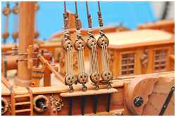 steifgesetzte Wanten und Pardunen