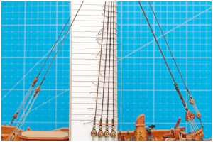 gerader Verlauf der Wanten