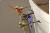 Ruderansteuerung per Seilzug
